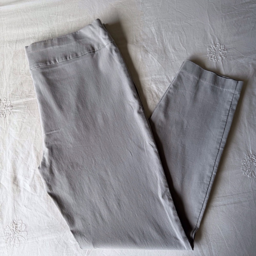 Alfani Prima Size 14 Khaki Tan Stretch Pull On Skinny Pants Tummy Control Work